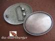 Buckle blank Rope oval, altsilber