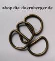 D-Ring 25 x 18 x 3,4 mm altmessing